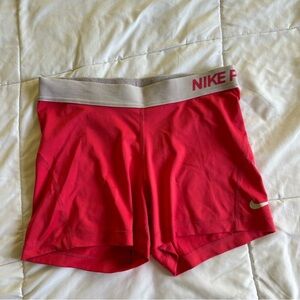 Nike Red and Gray Athletic Shorts Moisture-Wicking